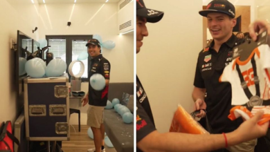 Red Bull le organiza un baby shower a Checo Pérez