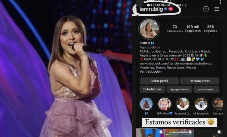 Instagram verifica cuenta de la exacadémica Rubí Ibarra 