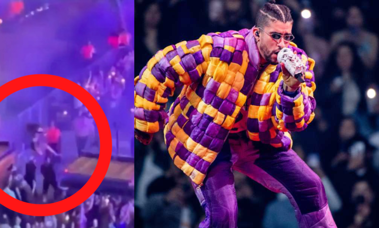 VIDEO: Fan de Bad Bunny sufre accidente al caer del escenario