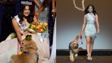 Joven y su perrito de apoyo emocional ganan concurso de belleza