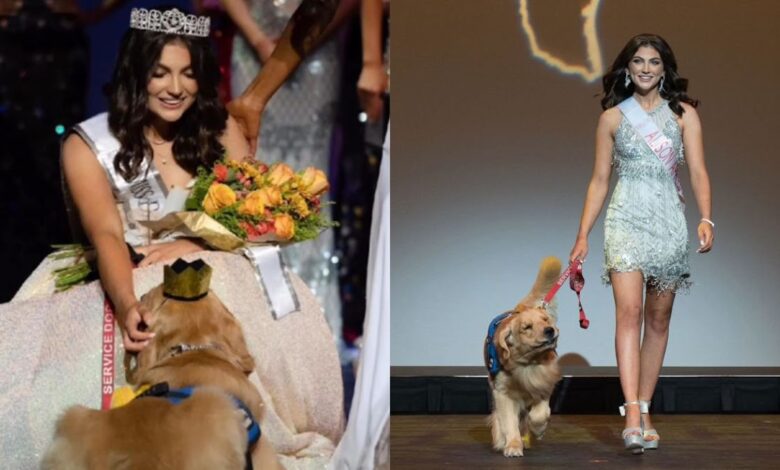 Joven y su perrito de apoyo emocional ganan concurso de belleza