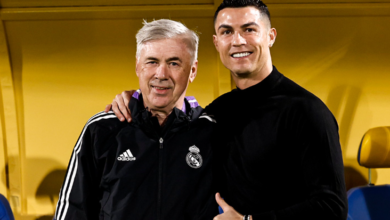 Cristiano Ronaldo visita el entrenamiento del Real Madrid en las instalaciones del Al Nassr