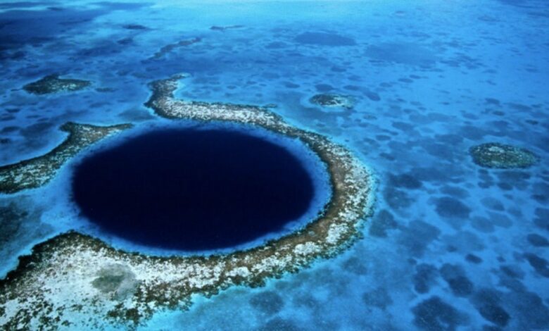 Agujeros azules, oasis en un fondo marino estéril