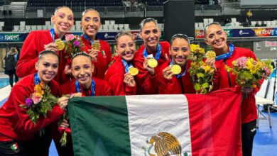 Equipo de natación artística mexicano realiza su último ensayo previo a los Juegos Olímpicos de París 2024