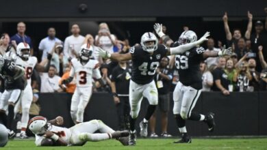 Los Raiders superan a los Browns y ganan 20-16 gracias a su defensa y su nuevo juego terrestre